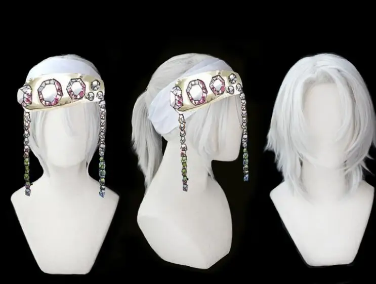 

Cartoon Demon Slayer Kimetsu No Yaiba Uzui Tengen Cosplay Costumes Heat Resistant Synthetic Hair Wig+free Wig Cap(no Headwear)