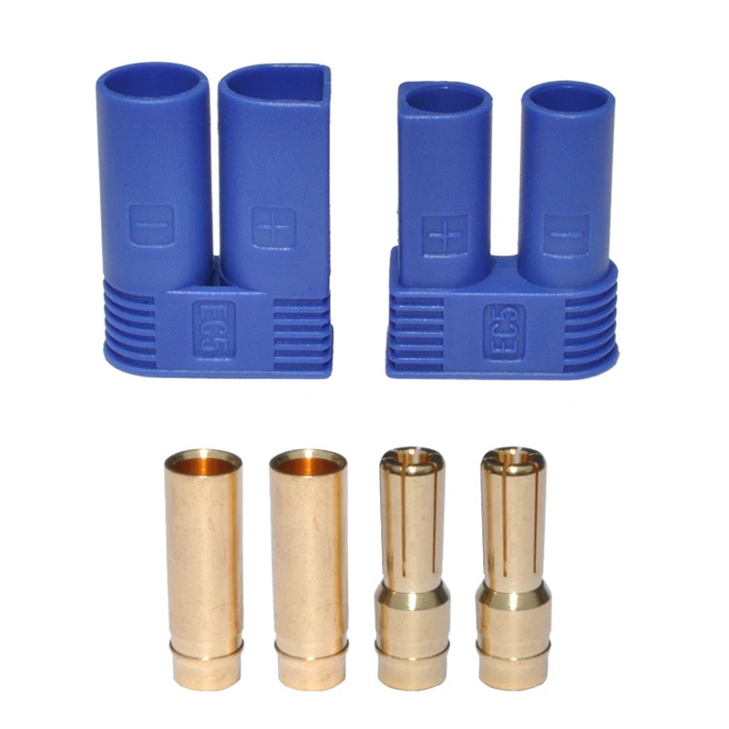 5 компл./лот EC5 мм штекер гнездо разъем для аккумулятора золотой