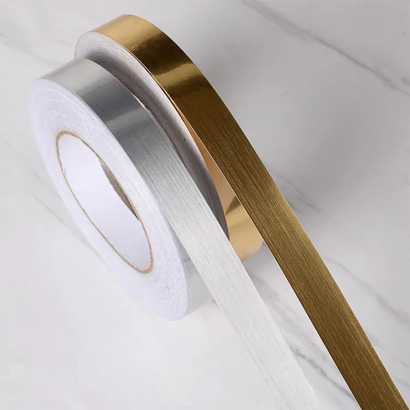 

50M Silver Ceramic Tile Mildewproof Gap Tape Gold Hom Wall Self Adhesive Floor Seam Sticker Kitchen Sealing Decoration Tapes