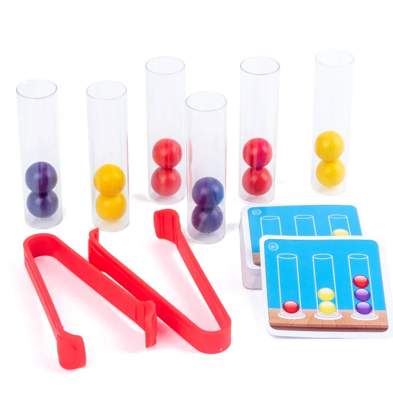 

Montessori teaching aids clip beads Test tube toy children logic concentration fine motor training game educational toy for kids