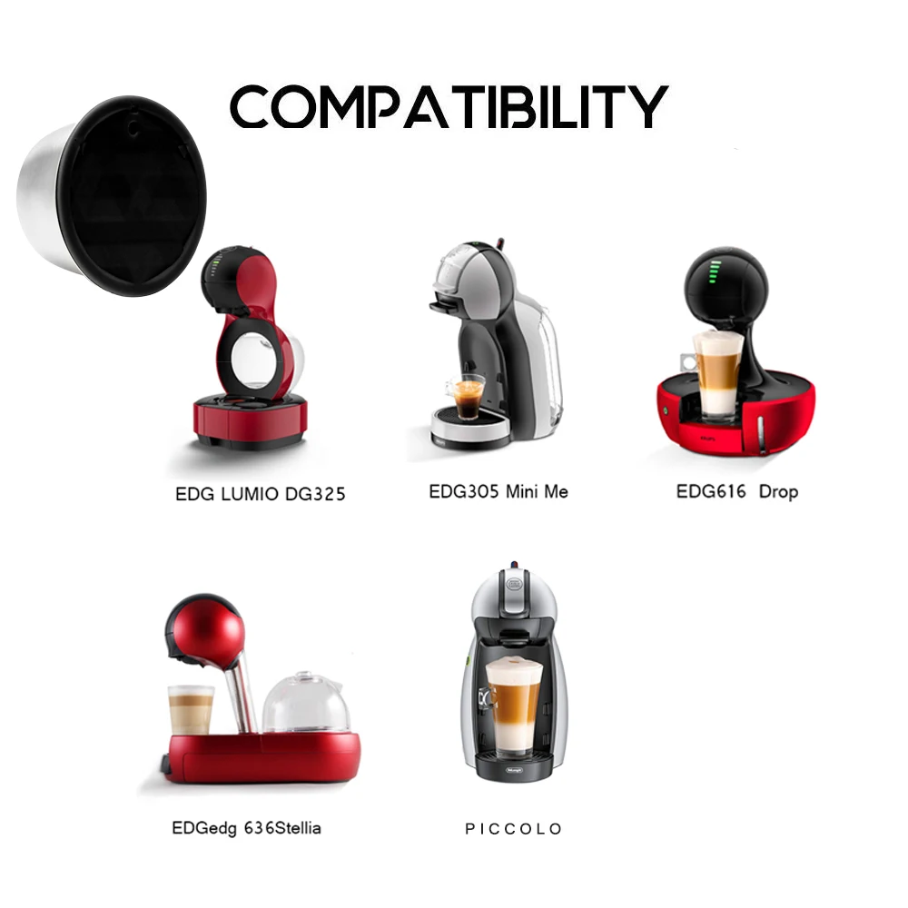 Нержавеющий металл Rusable Dolce Gusto подходит для Nescafe с фильтром uesed 200 время кофе в