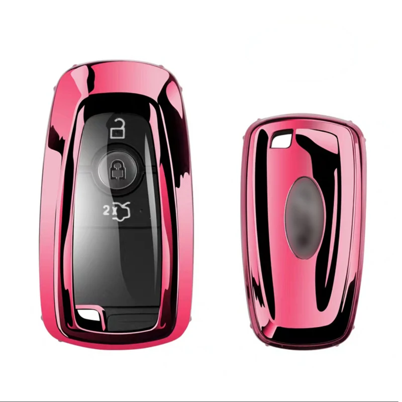 

Funny Soft TPU Car Key Case Full Cover For Ford Fusion Mustang Explorer F150 F250 F350 EcoSport Edge S-MAX Ranger Lincoln Mondeo