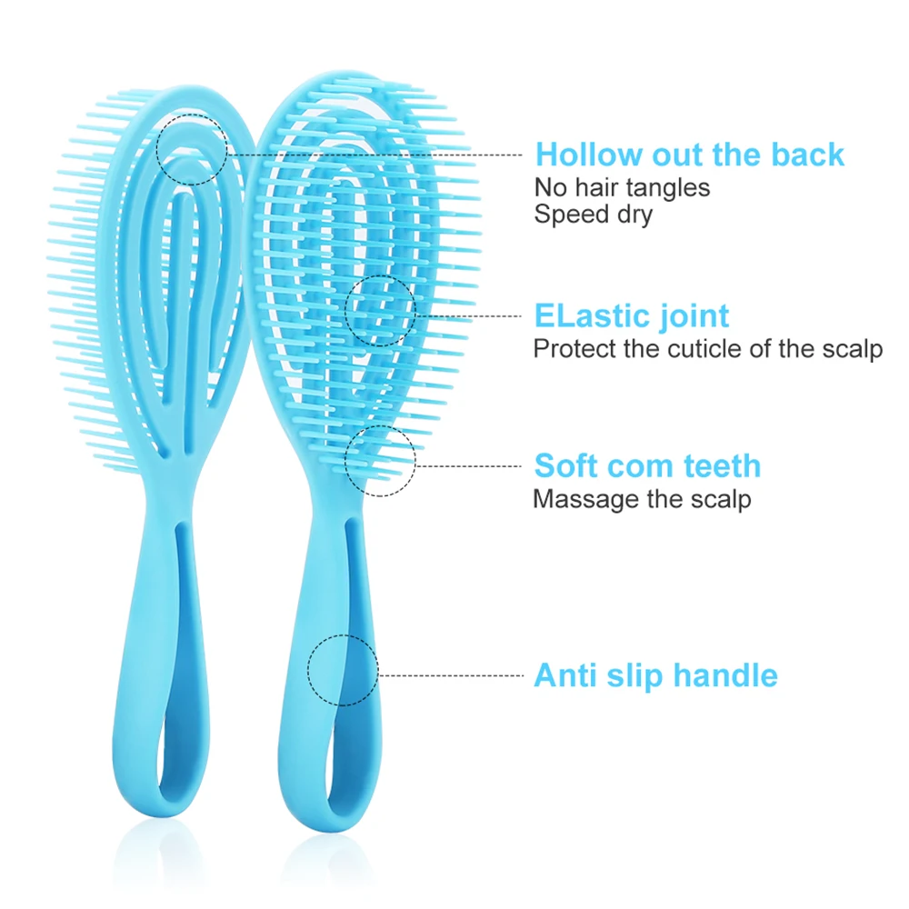 

Hair Comb Scalp Massage Hair Brush Wet Curly Detangle Comb Detangling Hairbrush Women Salon Hairdressing Styling Tools Hot Sale