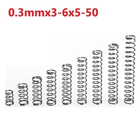 304 stainless steel compression spring compressed spring wire diameter 0 3mm return spring 10pcs