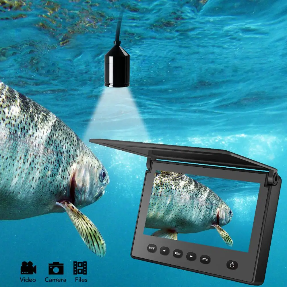 

Portable Underwater Fishing&Inspection Camera Night Vision Camera 4.3 Inch Waterproof Ip68 20m Cable For Ice/Sea