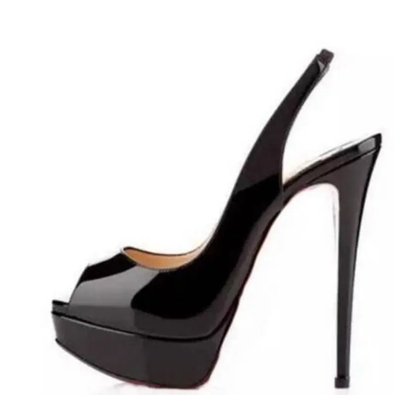 

2021 high quality shoes high platform women extreme high heels 14cm blue red brown platform Stiletto wedding shoes big size peep