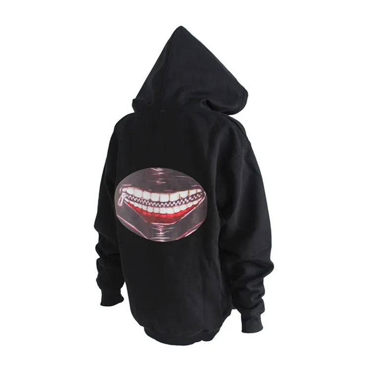 Аниме Токийский Гуль косплей костюмы Kaneki Ken костюм Черная Толстовка Хэллоуин