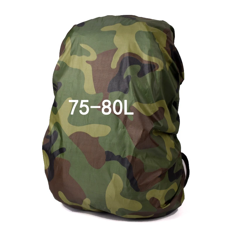 Army Green 75-80L 30-80L Камуфляжный Портативный Открытый походный нейлоновый пылезащитный Камуфляжный водонепроницаемый рюкзак-дождевик для рыбалки и охоты - Цвет: Army Green 75-80L