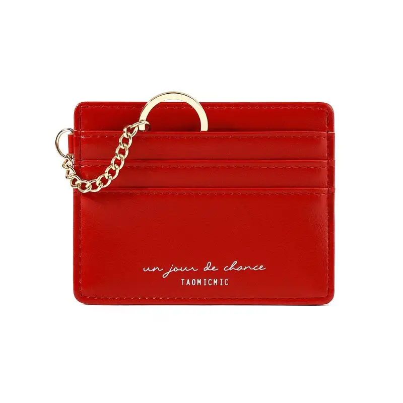 

Women Slim PU Leather Credit Card Holder Key Ring Case Pocket Wallet Organizer E5BC