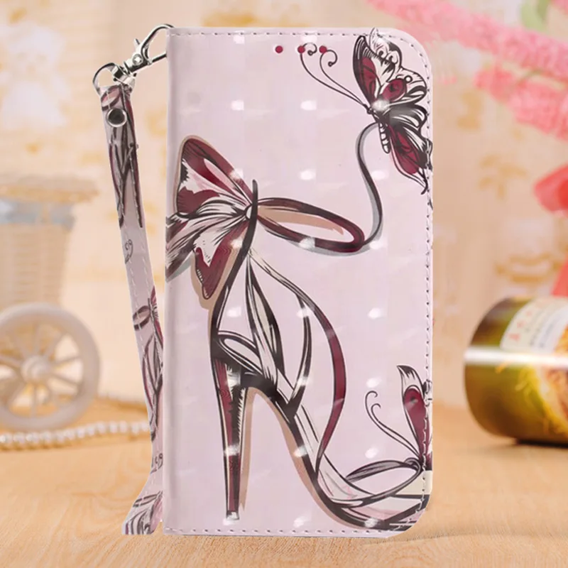Кожаный чехол кошелек с 3D цветами для ASUS Zenfone 4 Max Plus Pro ZC554KL ZC520TL 5 ZE620KL 5Z ZS620KL M1 ZB555KL