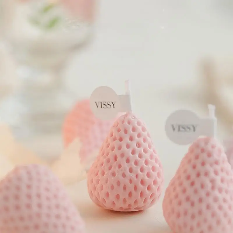 4 шт. свечи в виде клубники на день рождения домашние декоративные Декоративные