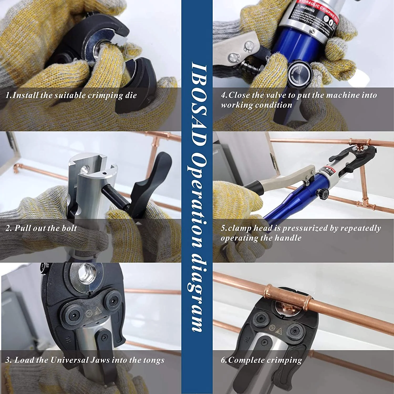 Гидравлический пресс для медных труб инструмент ремонта зажима Pex с