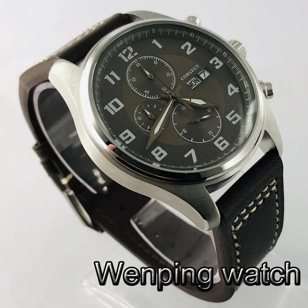 Мужские водонепроницаемые кварцевые часы с хронографом 41 мм | Наручные