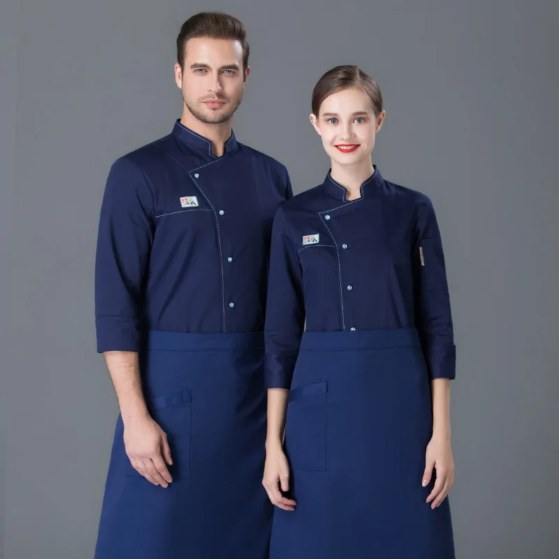 

Long Sleeve Autumn Winter Clothes Pastry Teacher School Cake Shop Bakery Men's And Women's Cooks' Clothes Are Thick
