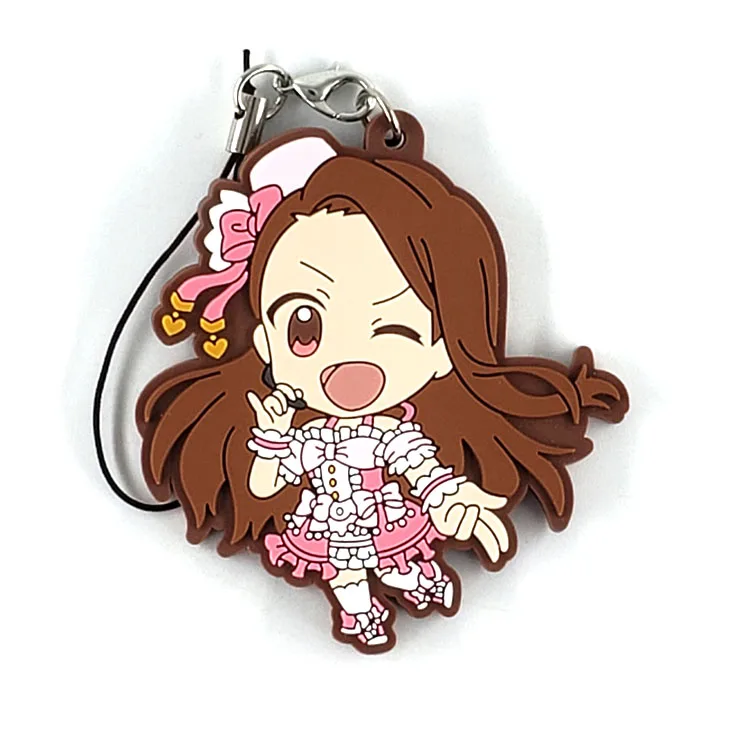 Idolm ster Золушка оригинальная японская аниме фигурка резиновая силиконовая подвеска на мобильный телефон/брелок/ремешок D447