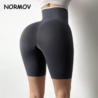 normov women shorts high waist push up breasted yoga running shorts gym leggings workout skinny seamless fitness cycling shorts