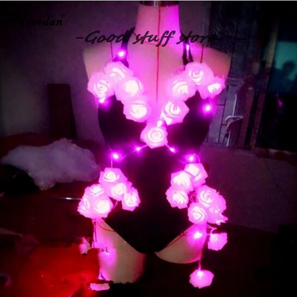 Соблазнительные светящиеся светодиодные костюмы для женщин светильник ка