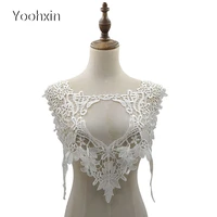 luxury flower white embroidery diy lace collar fabric sewing ribbon trim applique neckline craft cloth wedding christmas textile