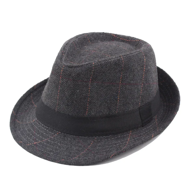 Ретро Fedoras Топ джаз шляпа мужская зимняя теплая котелок Кепка Панама повседневная мужская шляпа gorro