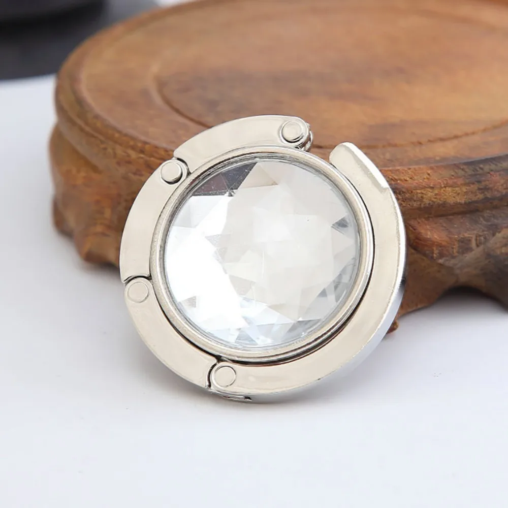 White Портативная складная сумка, кошелек, крючок, вешалка для сумки, кошелек, крючок, держатель для сумки, сумка, складной крючок для стола - Цвет: White