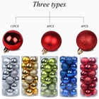 24 шт. 3 см Новогодние елочные шарики блестящие шарики подвесные шарики для домашвечерние рождественские маленькие шарики Новогодние украшения Декор