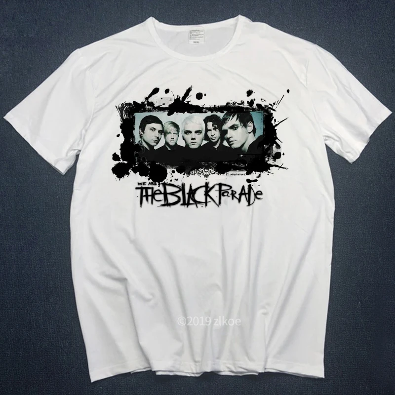 Панк рубашка My Chemical Romance футболки мужские топы летние белые топы Мужские Забавные футболки горячая Распродажа хип-хоп Уличная одежда размера плюс