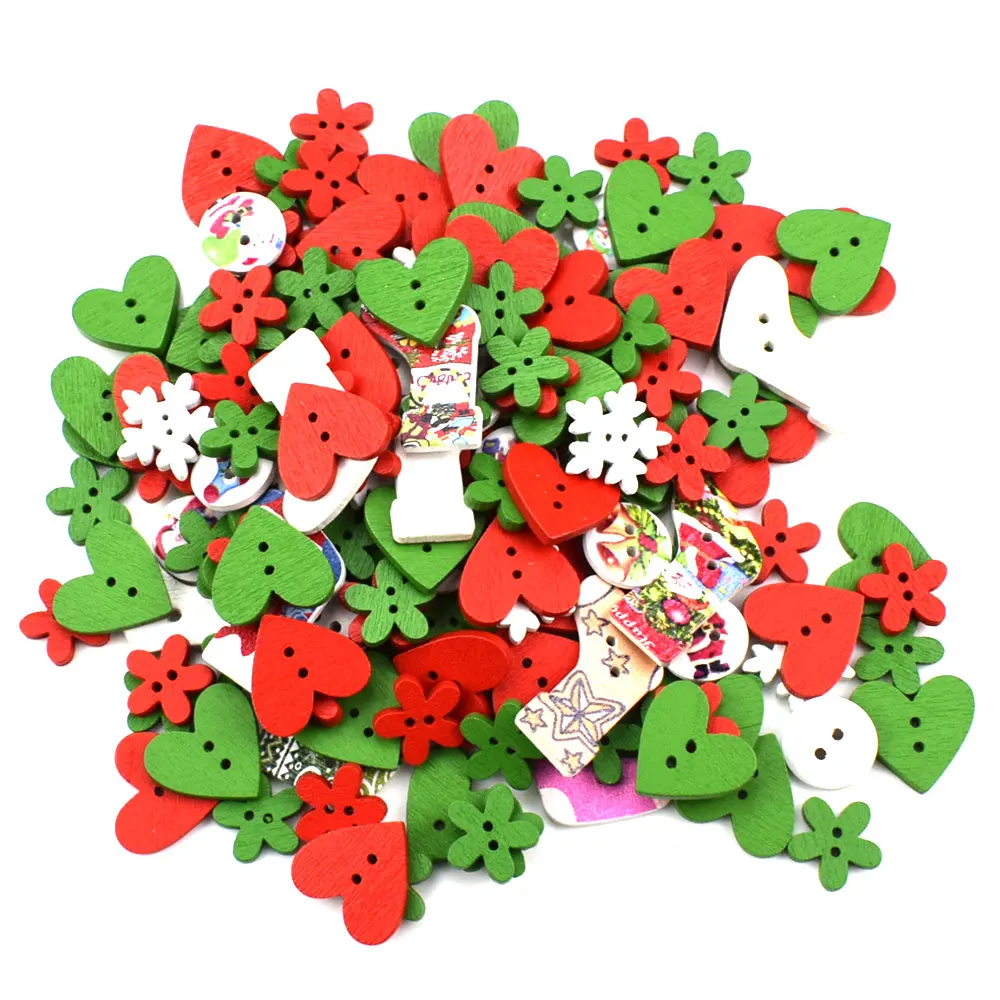 

400PCS Mixed 2 Holes Multicolor Wood Sewing Buttons for Kids Clothes Scrapbooking Decorative Botones Needlework DIY Accessories
