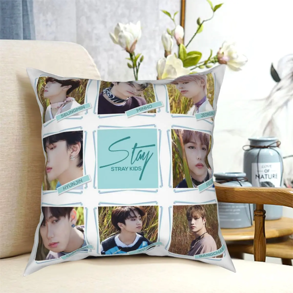 

Stray Kids Levanter Square Pillowcase Polyester Creative Zip Decor Throw Pillow Case Room Cushion Cover 45x45