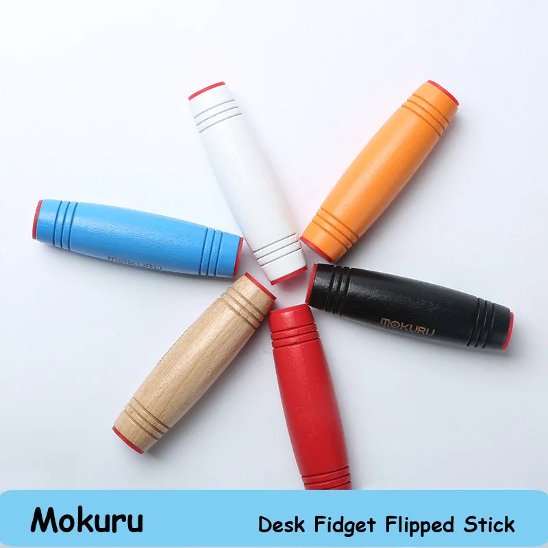 

Japan Mokuru Rollver Flip Stick Fidget Sticks Anti Stress Reliever Hand Tumbling Desktop Improve Focus Reaction Toys 6 colors