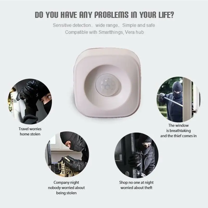 

WiFi Smart Home PIR Motion Sensor Wireless Infrared Detector Security Burglar Alarm System for Home Office Use Supplies PXPA