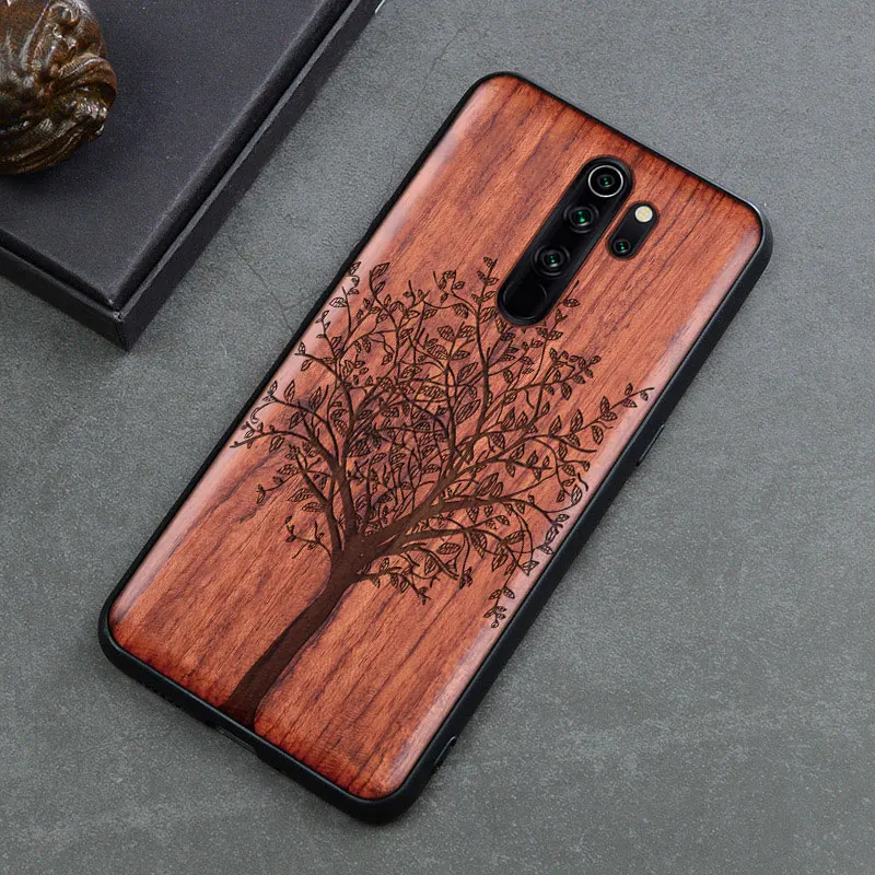 Чехол для redmi note 8 Pro, деревянный чехол, чехол для redmi note 8, палисандр, ТПУ, противоударный чехол для Xiaomi redmi note 8 pro, чехол для телефона - Цвет: 3