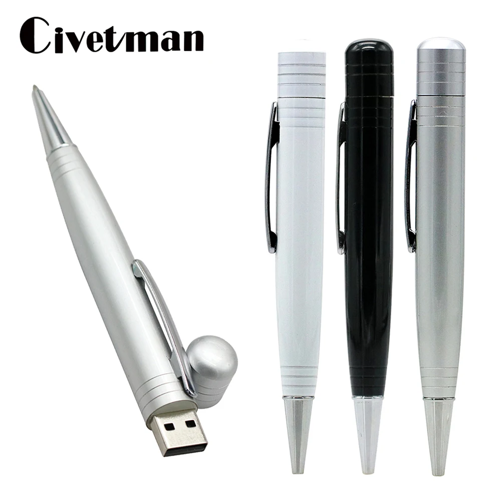 USB флеш накопитель металлическая шариковая ручка модель 8 ГБ 16 32 64 128 карта памяти