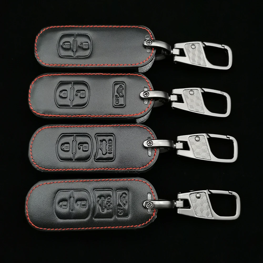 

Genuine Leather Car Remote Smart Key Case Cover Keyring For Mazda 3 Mazda 6 Cx5 Cx4 Cx-5 Cx-7 Cx-9 Atenza Car Styling