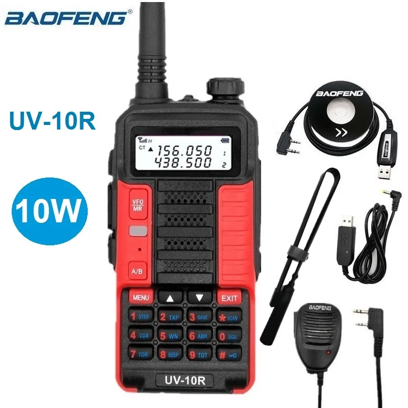 Портативная рация Baofeng 2021 10 Вт VHF UHF двухсторонний радиоприемник любительская