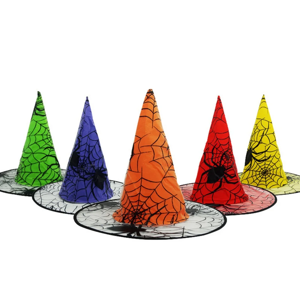 Блестящая шляпа ведьмы на Хэллоуин для взрослых женщин мужчин подростков плохие