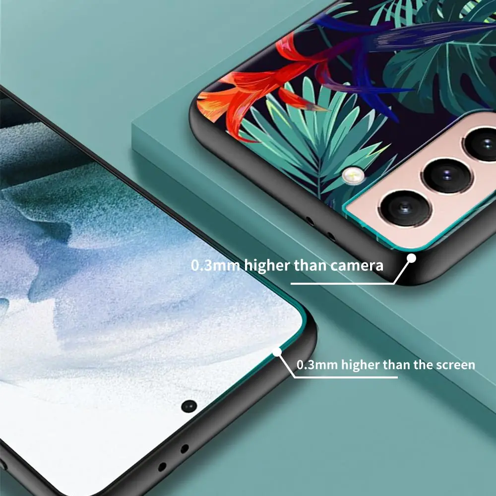 

Vintage Banana Leaf Flower Smartphone Cover For Samsung Galaxy S21 ultra S20 FE S10 Plus S9 S10e S10lite Shell Soft Fundas