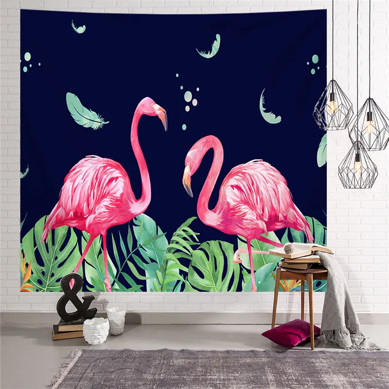 Гобелен в виде лошади фламинго Настенный Коврик для купания стиле хиппи домашний