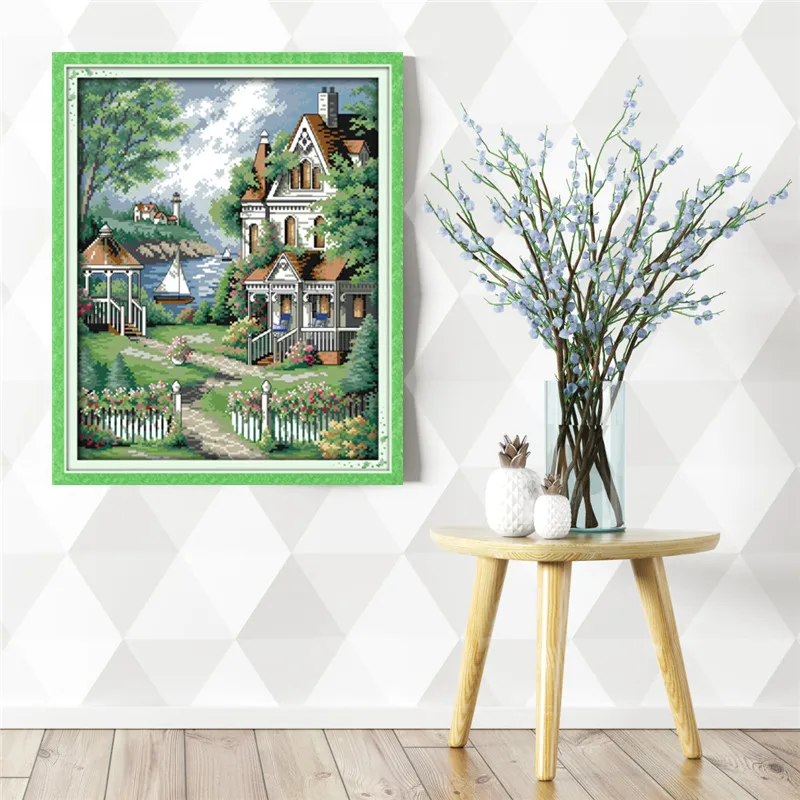 Набор для вышивки крестиком Joy Sunday крестом в европейском стиле с напечатанным