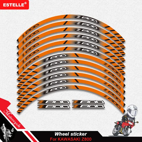 Высококачественные Стикеры для мотоцикла, трендовая Мужская Светоотражающая декоративная наклейка на колеса, полосатая пленка для KAWASAKI Z 800 Z800 z800