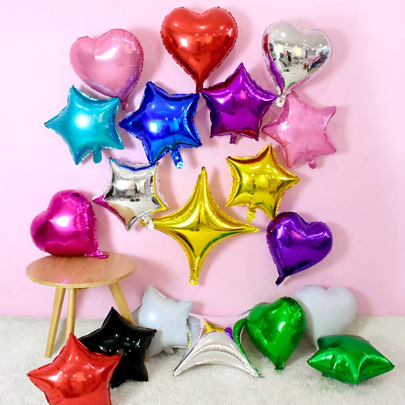 

5/10/18 inch Star Foil Balloon Moon Helium Balloons Marriage Birthday Party Decorations Kids Air Balls