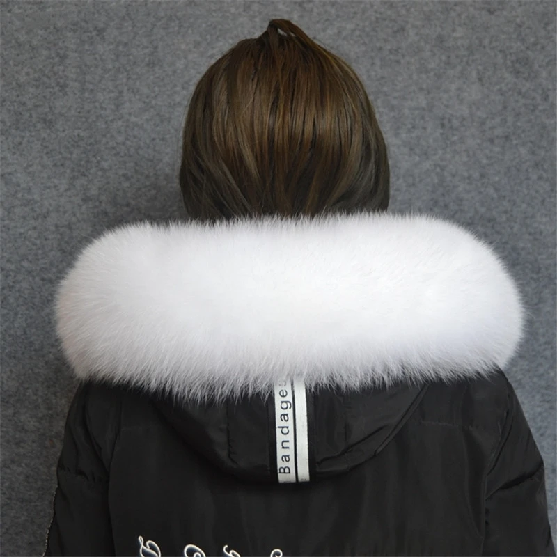 Женские прямые шарфы с воротником из натурального Лисьего меха зимнее пуховое