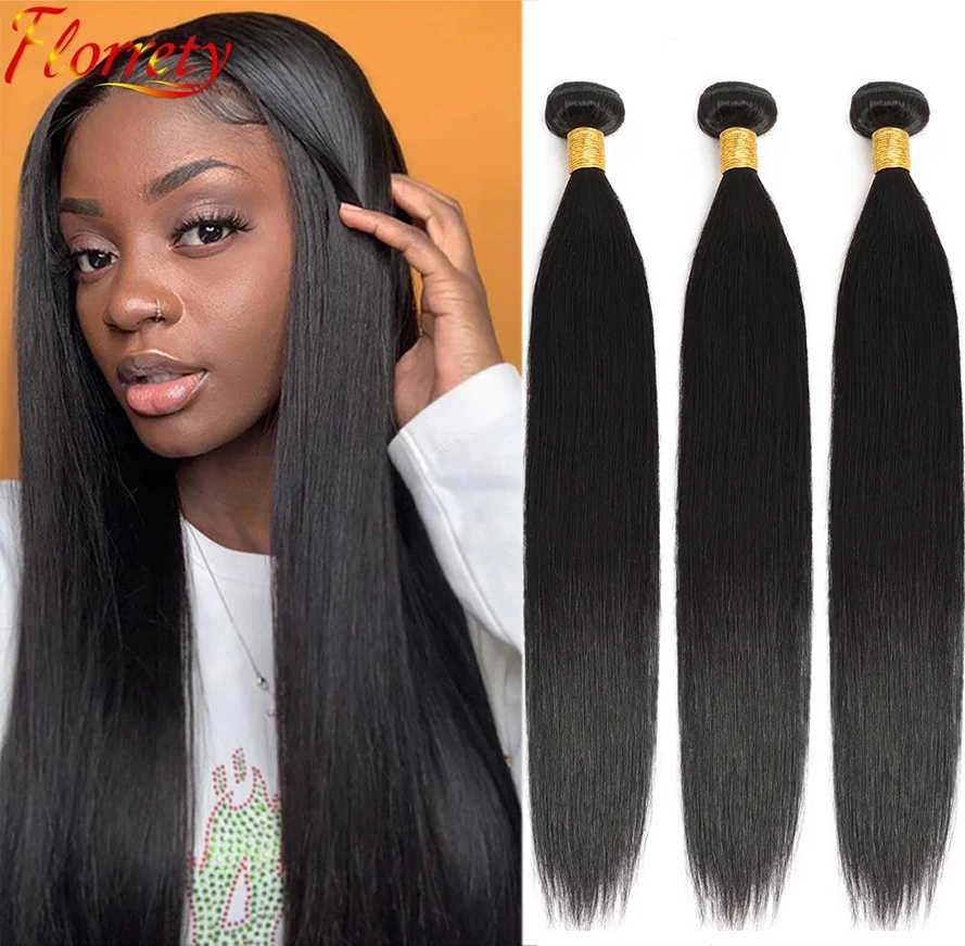 

Bone Straight Human Hair Bundles 30inch Brazilian Hair Weave Bundles Natural Remy Hair Extensions 1/3/4 Bundles For Black Women