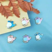 jeque 10pcs 1718mm airplane charms enamel cartoon charms pendants for making necklaces earrings keychain diy jewelry findings