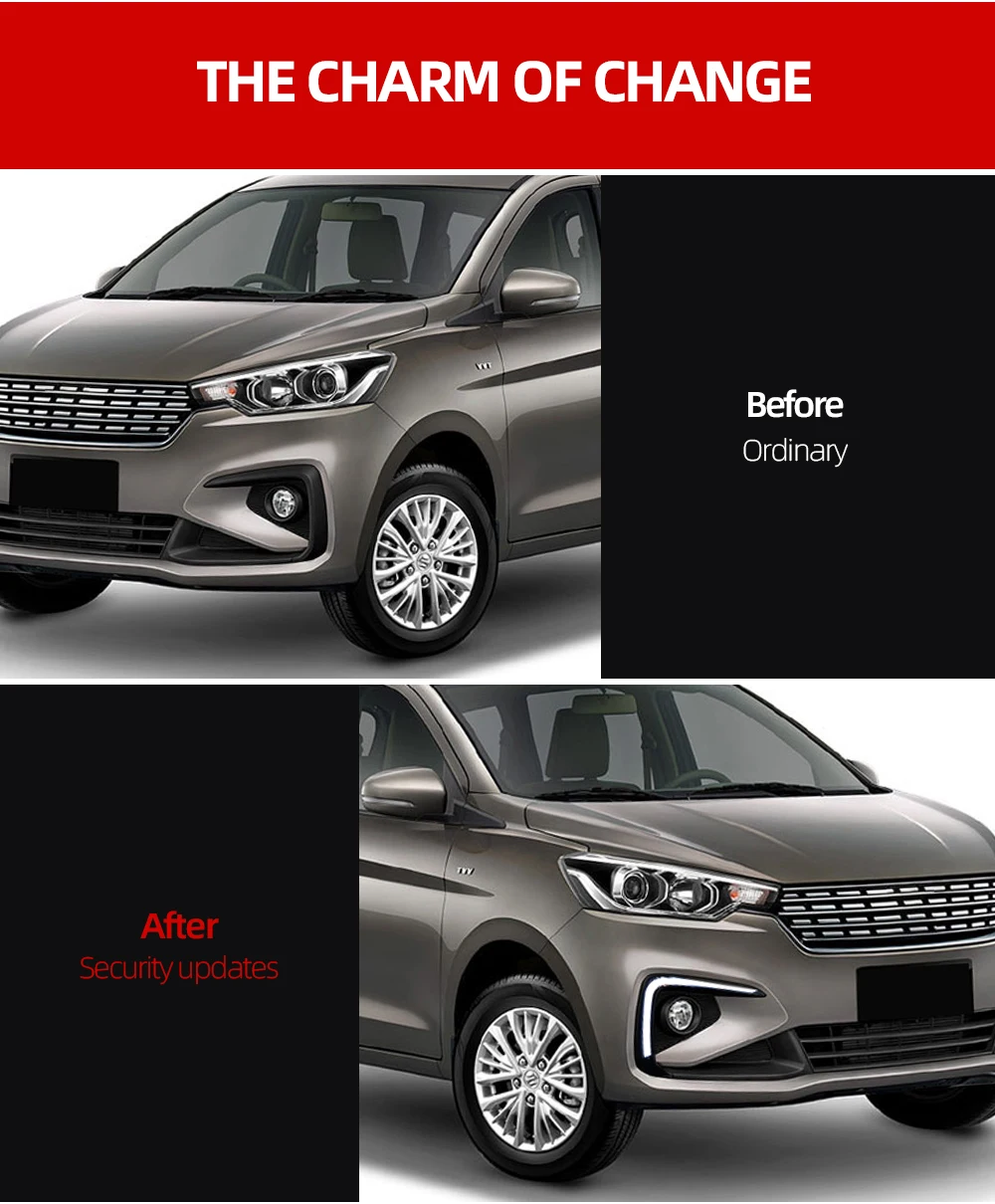 CSCSNL 2 шт. светодиодный светильник дневного света для Suzuki Ertiga DRL противотуманных фар крышка фары желтый указатель поворота