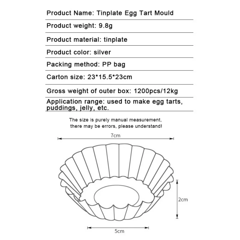 

Egg Tarts Mold Reusable Nonstick Cupcake Cookie Pudding Mould Baking Mold Pastry Kitchen Accessories 100pcs Dropshipping