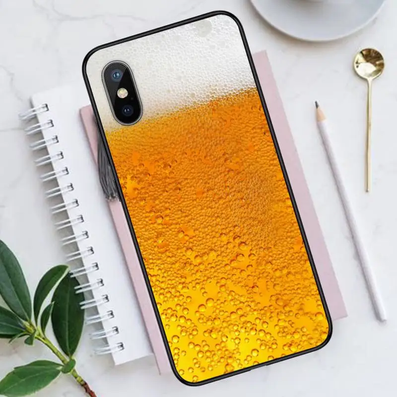 

Summer beer Yellow drink Phone Case for iPhone 11 12 pro XS MAX 8 7 6 6S Plus X 5S SE 2020 XR Luxury brand shell funda coque
