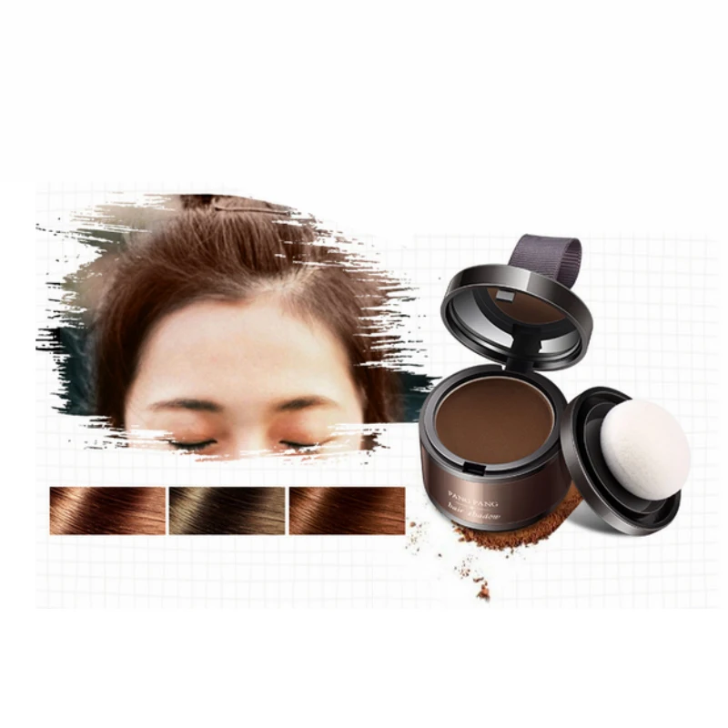 1 шт волшебная пушистая тонкая пудра для волос Pang Hair Line Shadow Makeup, консилер для волос, покрытие для корней волос, унисекс, мгновенное покрытие серого цвета - Цвет: 1