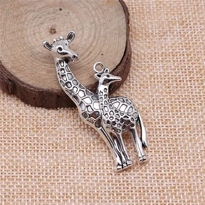 

4pcs 54x22mm Charms Giraffe Deer Antique Making Pendant Vintage DIY Handmade Jewelry Making