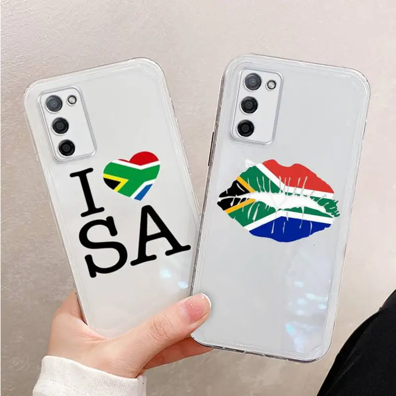 

South African flag Phone Case Transparent For oppo R17 R15 R11 R9 F11 A32 A39 K7 K5 S X PRO PLUS moible bag