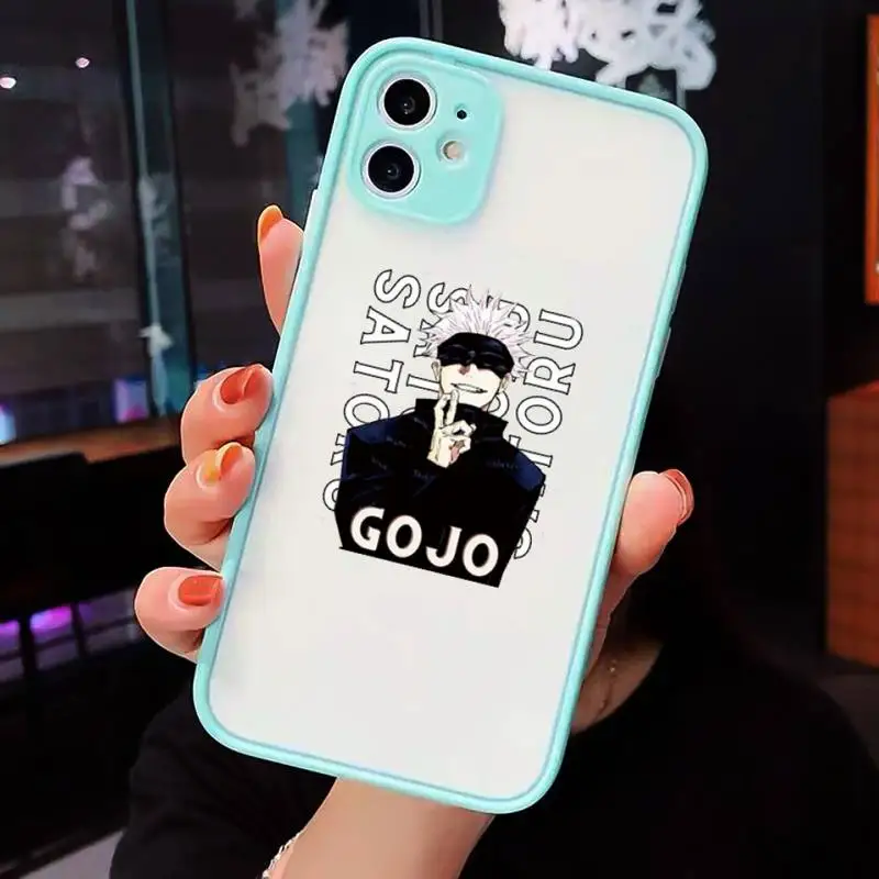 

Anime Jujutsu Kaisen Phone Case Matte Transparent for iPhone 7 8 11 12 s mini pro X XS XR MAX Plus cover funda